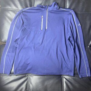 Callaway Men's 1/4‎ Zip Pullover Top Navy Blue Golf Performance Stretch Size XL